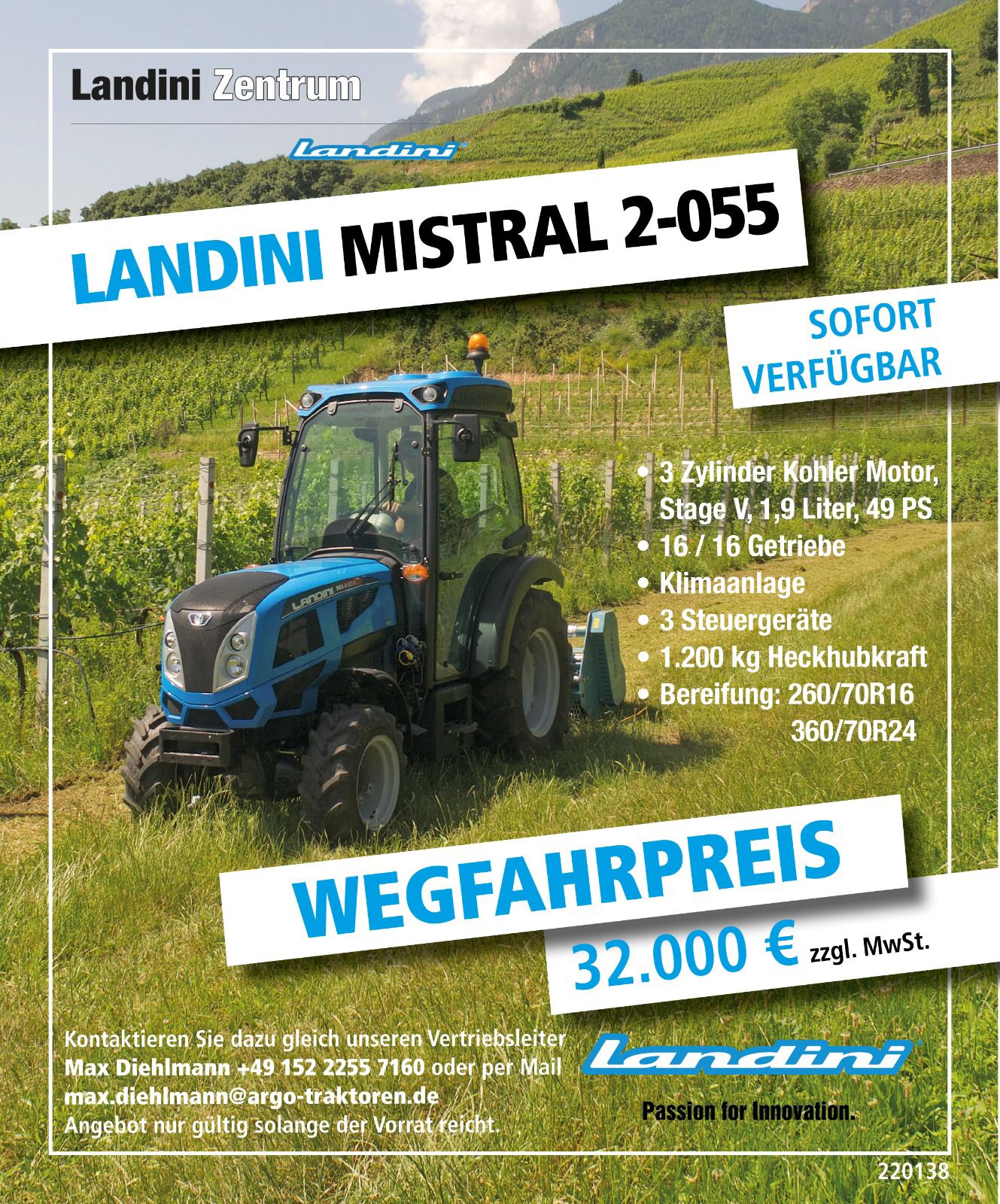 Landini Winteraktion für den Weingarten